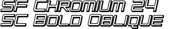 SF Chromium 24 SC Bold Oblique font