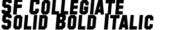 download SF Collegiate Solid Bold Italic font