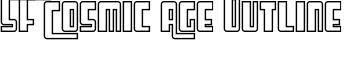 SF Cosmic Age Outline font