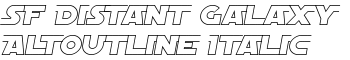 SF Distant Galaxy AltOutline Italic font
