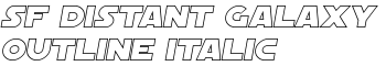 SF Distant Galaxy Outline Italic font