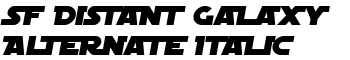 SF Distant Galaxy Alternate Italic font