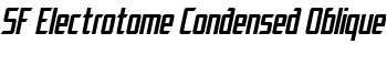 SF Electrotome Condensed Oblique font