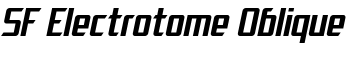 SF Electrotome Oblique font