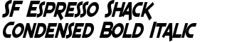 download SF Espresso Shack Condensed Bold Italic font