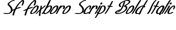 download SF Foxboro Script Bold Italic font