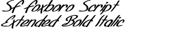 download SF Foxboro Script Extended Bold Italic font
