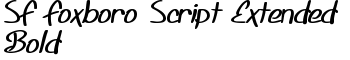 download SF Foxboro Script Extended Bold font