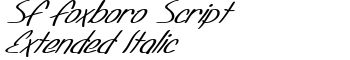 download SF Foxboro Script Extended Italic font