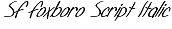 download SF Foxboro Script Italic font