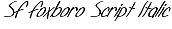 SF Foxboro Script Italic font