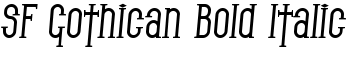 SF Gothican Bold Italic font