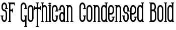 SF Gothican Condensed Bold font