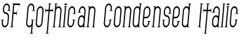 download SF Gothican Condensed Italic font