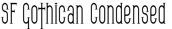 SF Gothican Condensed font