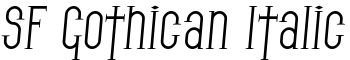 SF Gothican Italic font