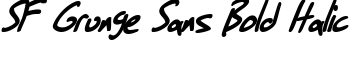 download SF Grunge Sans Bold Italic font