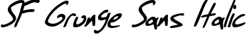 download SF Grunge Sans Italic font