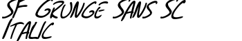 download SF Grunge Sans SC Italic font