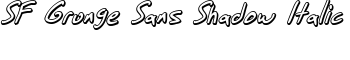SF Grunge Sans Shadow Italic font