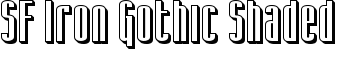 SF Iron Gothic Shaded font