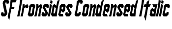 SF Ironsides Condensed Italic font