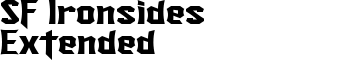 SF Ironsides Extended font