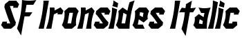 SF Ironsides Italic font