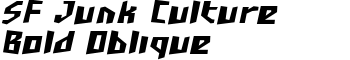 SF Junk Culture Bold Oblique font