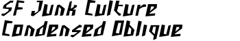 SF Junk Culture Condensed Oblique font