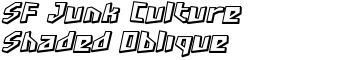 SF Junk Culture Shaded Oblique font