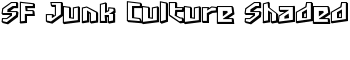 SF Junk Culture Shaded font