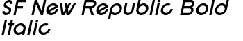 SF New Republic Bold Italic font