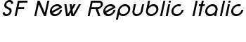 download SF New Republic Italic font