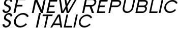 SF New Republic SC Italic font