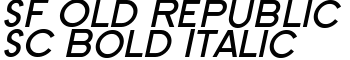 SF Old Republic SC Bold Italic font