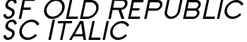 download SF Old Republic SC Italic font