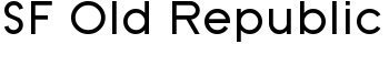 SF Old Republic font