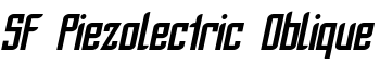 SF Piezolectric Oblique font