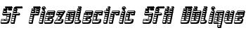 SF Piezolectric SFX Oblique font