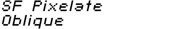 SF Pixelate Oblique font