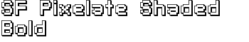 SF Pixelate Shaded Bold font