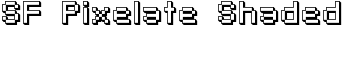 SF Pixelate Shaded font