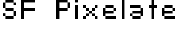 SF Pixelate font