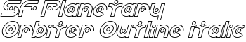 download SF Planetary Orbiter Outline Italic font