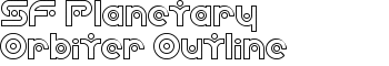 SF Planetary Orbiter Outline font