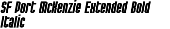 download SF Port McKenzie Extended Bold Italic font
