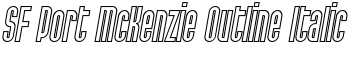 SF Port McKenzie Outline Italic font