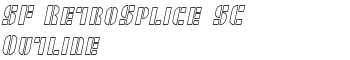 SF RetroSplice SC Outline font