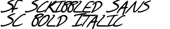 SF Scribbled Sans SC Bold Italic font